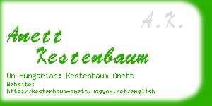 anett kestenbaum business card